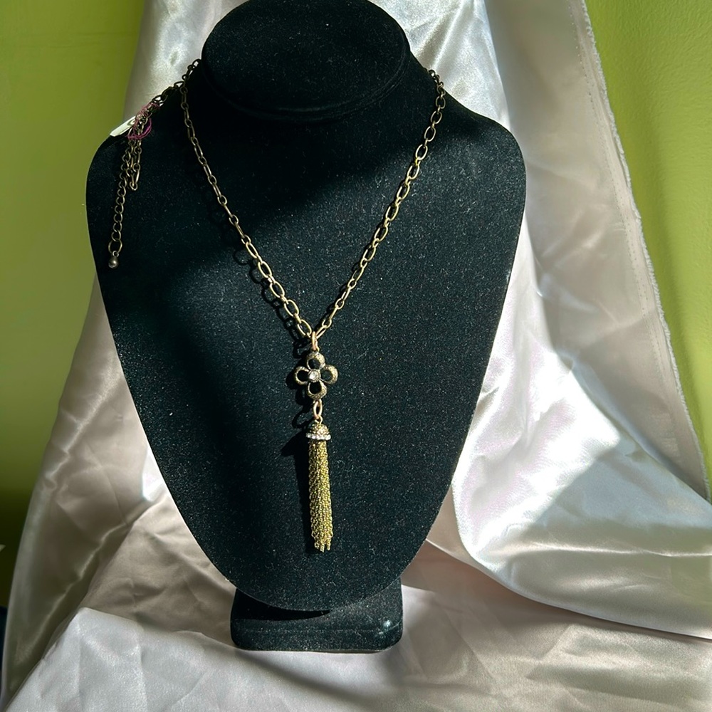 Artisan created; Versatile Ladies long tasseled necklace.